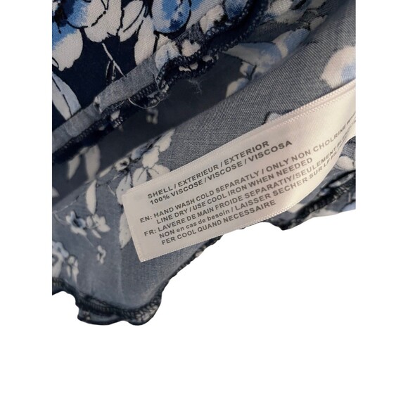 Band Of Gypsies Tiered Ruffle Mini Dress Blue Floral Large - Picture 7 of 9